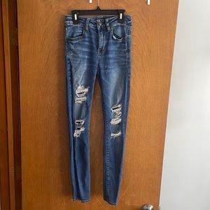 American Eagle jeans, size 2, color dark denim